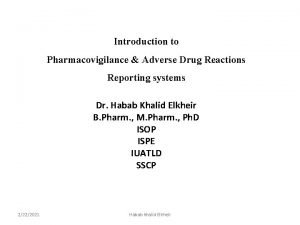 Define pharmacovigilance