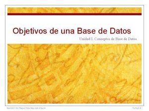 Objetivos de las bases de datos