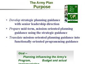 Army planning guidance 2020