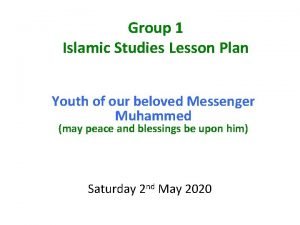 Islamic lessons for youth