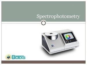 Spectrophotometer introduction