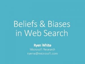 Domain bias in web search Domain bias in web search