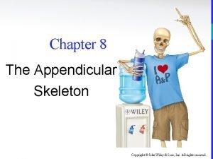 Chapter 8 The Appendicular Skeleton Copyright John Wiley