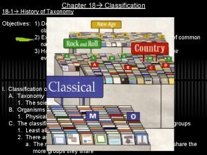 Section 18-1 review history of taxonomy