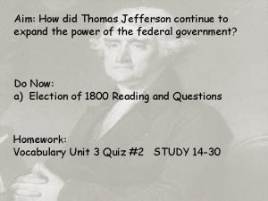 Thomas jefferson domestic policy Thomas jefferson domestic policy