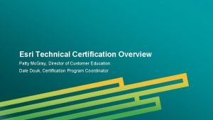 Esri technical certification