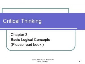 Critical thinking chapter 3