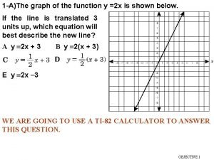 1 AThe graph of the function y 2