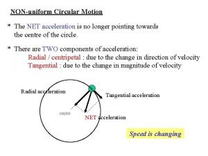 Non uniform circular motion