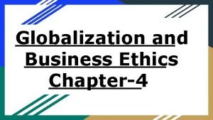 Globalization of business ethics