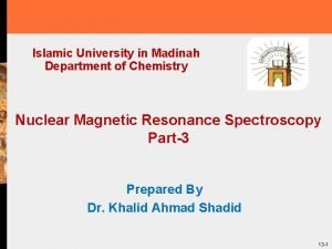 Islamic University in Madinah Department of Chemistry Nuclear