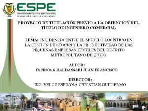 PROYECTO DE TITULACIN PREVIO A LA OBTENCIN DEL