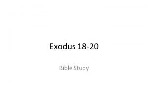 Exodus 18 20 Bible Study Review Chapter 15