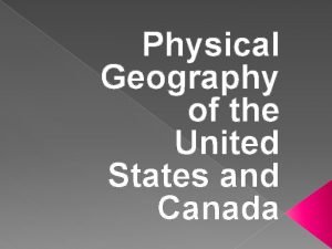 United states and canada physical map