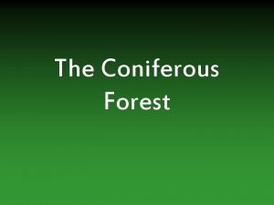 Coniferous definition