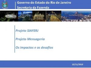 Governo do Estado do Rio de Janeiro Secretaria