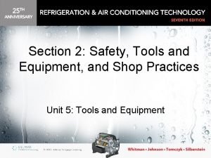Unit 5 tools and equipment