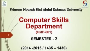 Princess Nourah Bint Abdul Rahman University Computer Skills