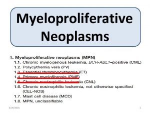 Myeloproliferative disease