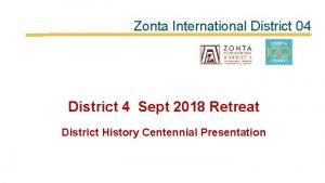 Zonta International District 04 District 4 Sept 2018