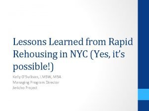 Rapid rehousing nyc