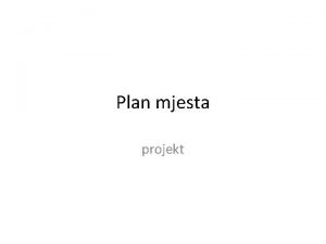 Maketa i plan mjesta