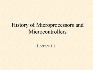 History of microcontrollers
