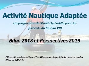 Activit Nautique Adapte Un programme de StandUp Paddle