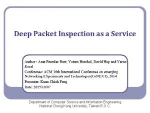 Deep packet inspection architecture