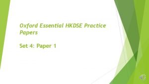 Oxford essential hkdse practice papers