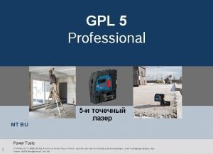 GPL 5 Professional MT BU 5 Power Tools