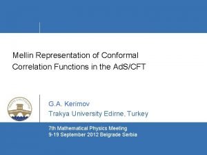 Mellin Representation of Conformal Correlation Functions in the