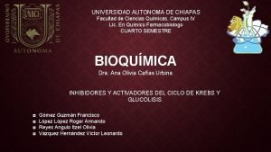 UNIVERSIDAD AUTONOMA DE CHIAPAS Facultad de Ciencias Qumicas