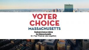 Intro slide with Viv Ranked Choice Voting for