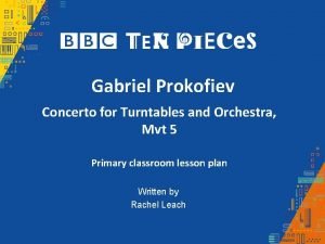 Gabriel Prokofiev Concerto for Turntables and Orchestra Mvt