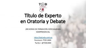 Ttulo de Experto en Oratoria y Debate 200