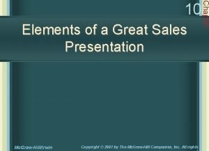 Sales presentation ideas