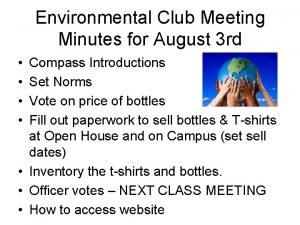 Minutes of meeting for environmental club