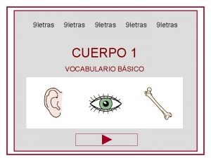 9 letras vocabulario