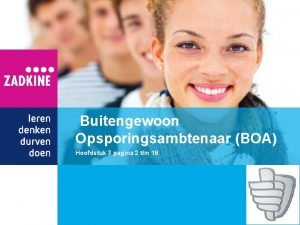 Buitengewoon Opsporingsambtenaar BOA Hoofdstuk 3 pagina 2 tm