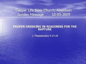 Deeper Life Bible Church Aberdeen Sunday Message 10