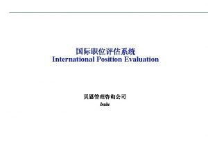 International position evaluation