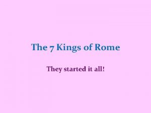 7 kings of rome