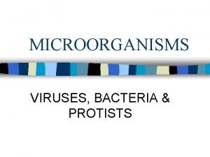 MICROORGANISMS VIRUSES BACTERIA PROTISTS VIRUSES Chicken Pox HIV