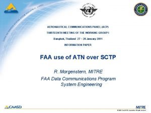 AERONAUTICAL COMMUNICATIONS PANEL ACP THIRTEENTH MEETING OF THE