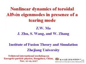 Nonlinear dynamics of toroidal Alfvn eigenmodes in presence