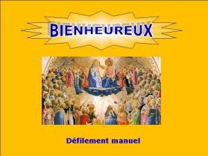 Dfilement manuel Heureux estu pauvre de cur Heureux