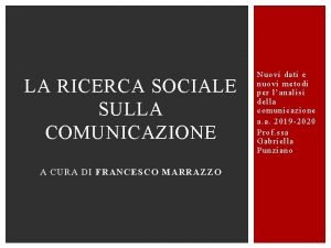 Mass communication research cos'è