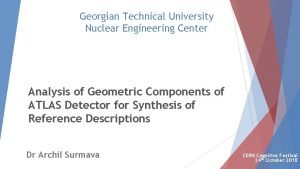 Georgian Technical University Nuclear Engineering Center Analysis of