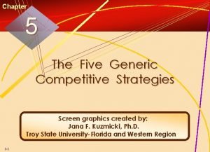 Chapter 5 The Five Generic Competitive Strategies Screen